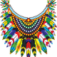 Feathered Coat of Many Colors Vector Graphic