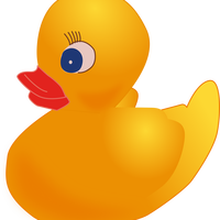 Female Rubber Ducky Vector Clipart