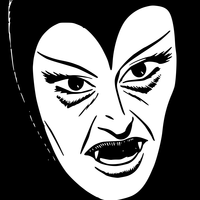 Female Vampire Face Vector Clipart