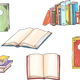 Hand Drawn Books Vector Clipart