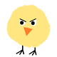 Fluffy Yellow Chicken Vector Clipart