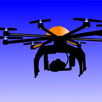 Flying Drone Vector Clipart