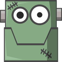 Frankenstein Robot head Vector Clipart