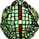 Frog made of tiles vector file