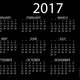 Full 2017 Calendar vector file