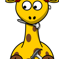 Giraffe Secret Agent Vector Clipart