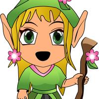 Girl Elf Vector Clipart