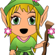 Girl Elf Vector Clipart