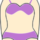 Girl in Purple Bathing Suit Vector Clipart