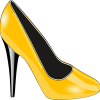 Gold Shoe Vector Clipart