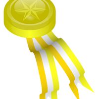Golden Medallion Vector Clipart