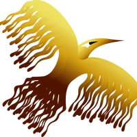 Golden Phoenix Vector Clipart