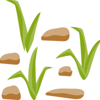 Grass and Rocks Vector clipart