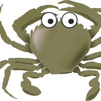 Gray Crab Vector Clipart