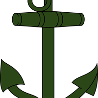 Green anchor vector clipart