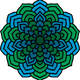 Green and Blue Mandala vector clipart