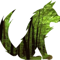Green Forest Fox Vector Clipart