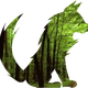 Green Forest Fox Vector Clipart