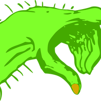 Green Monster Hand Vector Clipart