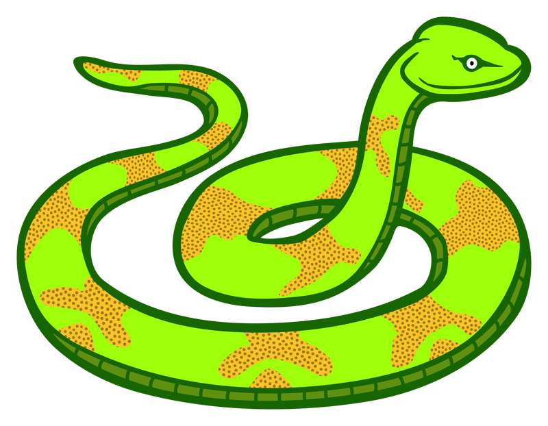 Dibujos Animados De Serpiente Verde Verde Cartoon Green Snake Png Image ...