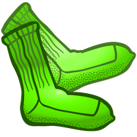 Green Socks Vector Clipart