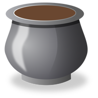 Grey Pot vector clipart