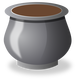 Grey Pot vector clipart