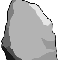 Grey Stone Rock Vector Clipart