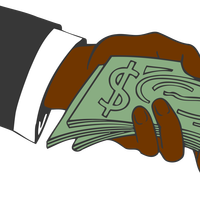 Hand Giving Money vector clipart