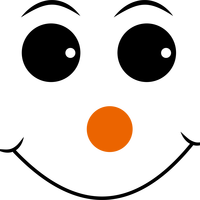 Happy face with orange nose vector file