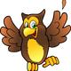 Happy Owl Vector Graphic