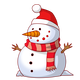 Happy Snowman Vector Clipart