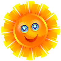 Happy Sun Vector Clipart