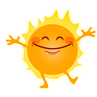 Happy Sunshine Vector Clipart
