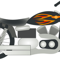 Harley Motorcycle vector clipart