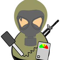 Hazmat Military Worker vector clipart