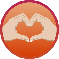 Heart hand vector clipart