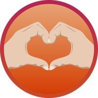 Heart hand vector clipart