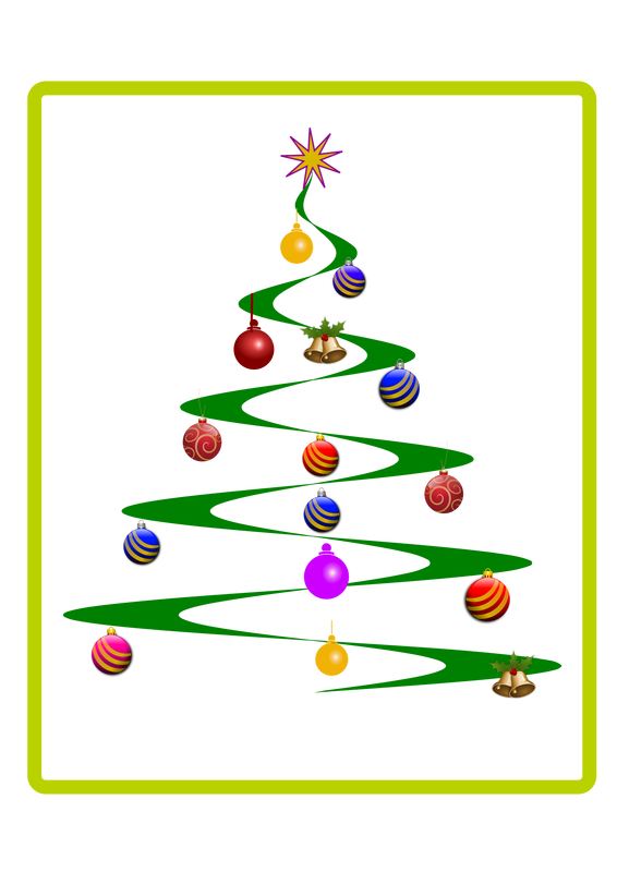 Helix Christmas Tree Vector Clipart image Free stock