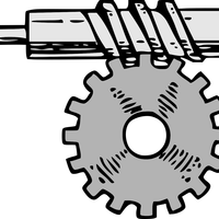 Horizontal Gear Vector Clipart