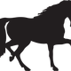 Horse silhouette vector clipart