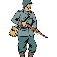 Italian Soldier in World War 2 vector art