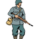 Italian Soldier in World War 2 vector art