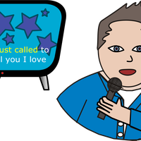 Karaoke Man Vector Clipart 