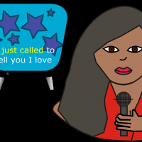 Karaoke Woman vector clipart