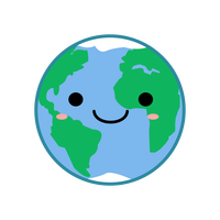 Kawaii Earth Vector Clipart