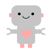 Kawaii Robot Vector Clipart