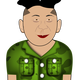Kim Jong Un in a Green Shirt vector clipart
