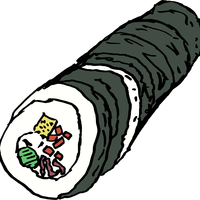 Kimbap Roll Vector Clipart