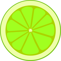 Lime Cross Section Vector Clipart